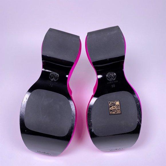 VERSACE Pink Triplatform Mules - Picture 7 of 12